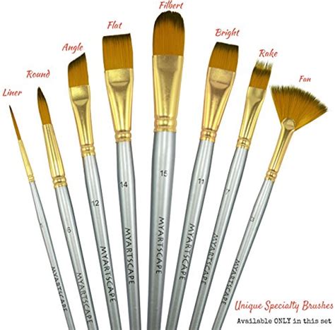 Paint Brush - Set of 15 Art Brushes for Watercolor, Acrylic & Oil ...