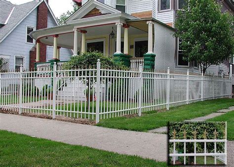 White Custom Ornamental Fence With Gold Quad Finials And Ball Tops By Elyria Fence