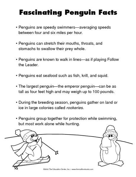 Science Resource: penguin facts - The Mailbox | Penguin facts, Penguins, Facts for kids