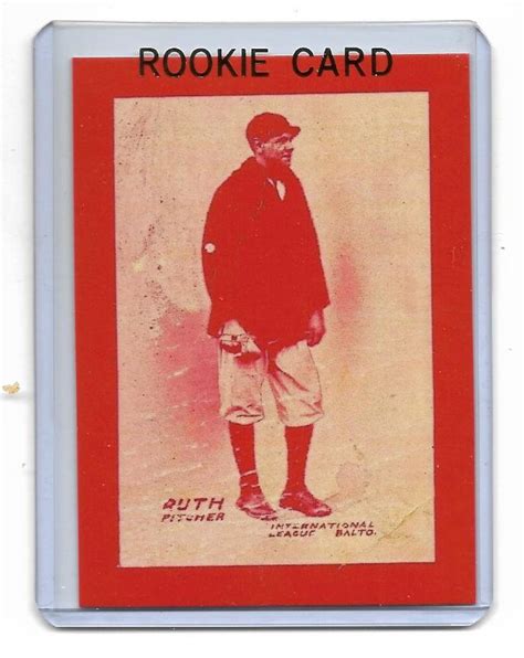 Babe Ruth Rookie Baseball Card 1914 Baltimore News RP Blue | Etsy