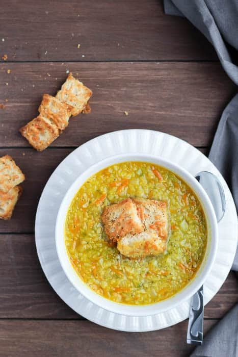 California Blend Vegetable Soup with Parmesan Croutons - Delicious Little Bites