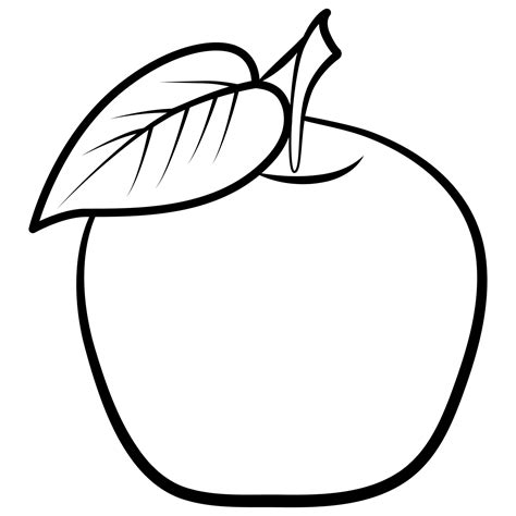 Free Apple outline 21333427 Vector Art at Vecteezy