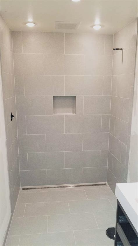 Clean lines in 2020 | Shower tile, Large format tile, Linear drain