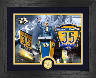 Pekka Rinne Retirement 14x11 Coin Photo - Nashville Predators Locker Room