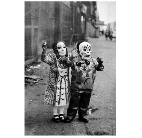 Vintage Creepy Children Halloween PHOTO Scary Mask Costume Freak Kids ...