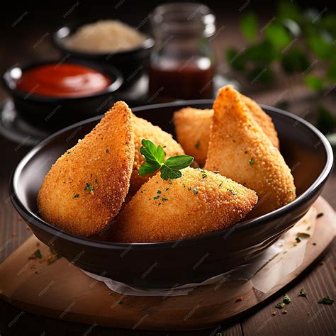 Premium AI Image | Brazilian Delight Chicken Coxinha Snack