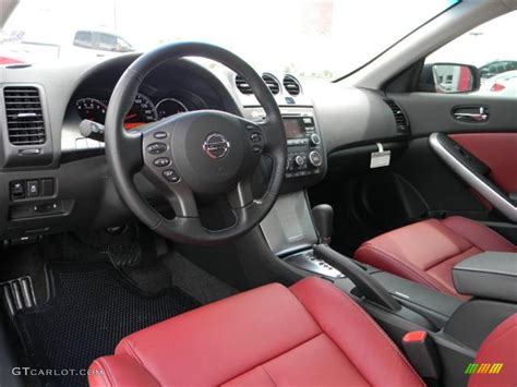 Nissan altima coupe red leather interior