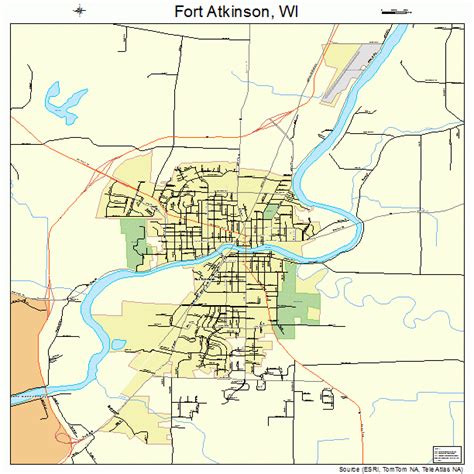 Fort Atkinson Wisconsin Street Map 5526675