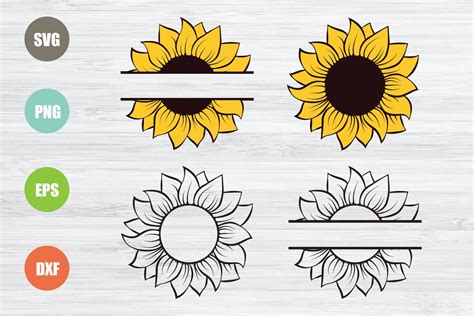 Sunflower SVG, Sunflower Monogram SVG (577432) | SVGs | Design Bundles