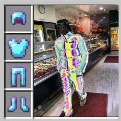 Diamond armor in real life be like: : r/MinecraftMemes