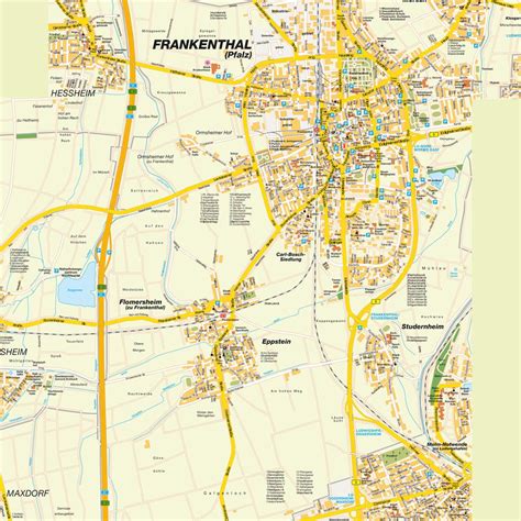 Map Frankenthal Pfalz, Rheinland-Pfalz, Germany. Maps and directions at hot-map.