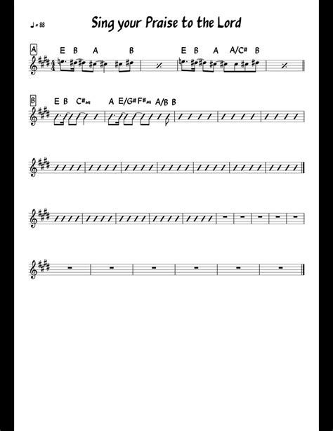 Sing your Praise to the Lord sheet music for Piano download free in PDF ...