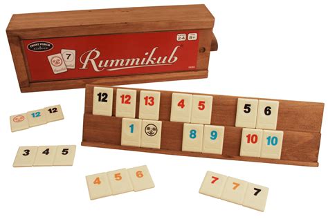 Front Porch Classics Rummikub, Rummy Tile Board Game with Durable Wooden Rack and Case for ...