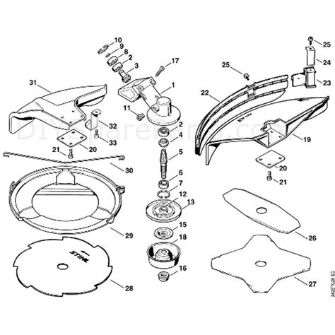 Stihl FS 36 Brushcutter (FS36) Parts Diagram, K-Gear head FS 44