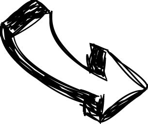 Arrow Black Drawing Bottom Right transparent PNG - StickPNG