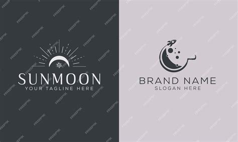 Premium Vector | Collection of sun moon logo design inspiration