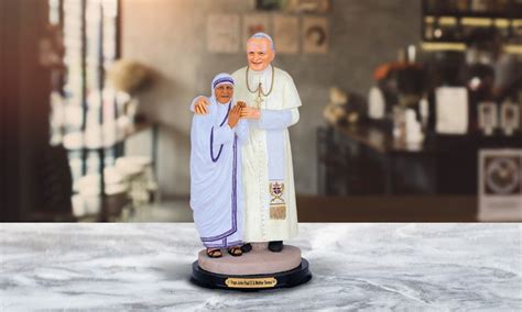 Pope John Paul II With Mother Teresa Holy Figurine Religious - Etsy