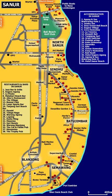 Map of Sanur | Bali Blog | Bali in 2019 | Bali travel guide, Jakarta ...