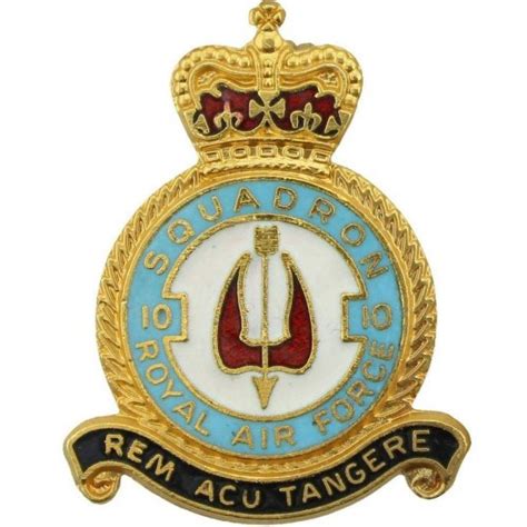 10 Squadron Royal Air Force RAF Lapel Badge