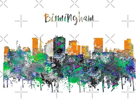 "Birmingham skyline" by Rosaliartbook | Redbubble