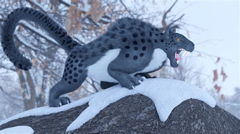 ArtStation - SaberTooth Snow Leopard - Environment Test