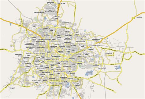 Bangalore Map Simple