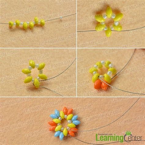 make seed bead flowers | Seed bead flowers, Flower embroidery designs ...