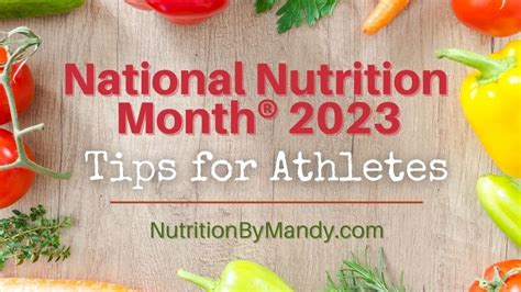 National Nutrition Month® 2023: Tips for Athletes - Nutrition By Mandy