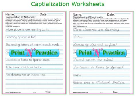 Capitalization Worksheets 1St Grade - Printable Kids Entertainment