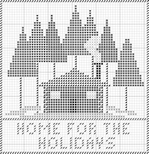 Christmas Cozy Cottage Free Pattern for Needlepoint