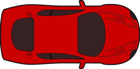 Clipart - Red racing car top view