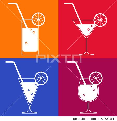 Cocktail glasses - Stock Illustration [9290164] - PIXTA