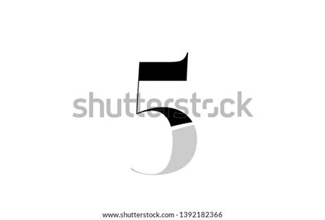 Black White Number 5 Five Logo Stock Vector (Royalty Free) 1392182366 | Shutterstock