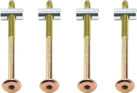 M6 x 14mm Cross Dowels Barrel Nuts with 100mm Furniture Connecting Bolts for Bunk Beds Cots ...