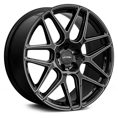 ACE ALLOY® MESH-7 Wheels - Gloss Black with Milled Accents Rims