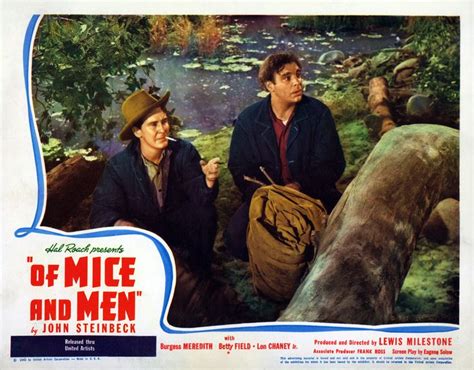 Of Mice And Men 1939 Lobby Card Burgess Meredith Betty Field
