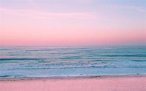 Light Pink Aesthetic Wallpaper Beach - canvas-bloop