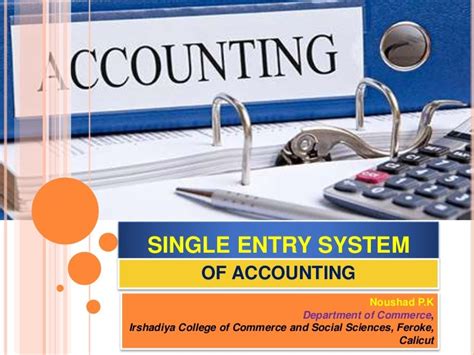 07 Single Entry System of Accounting