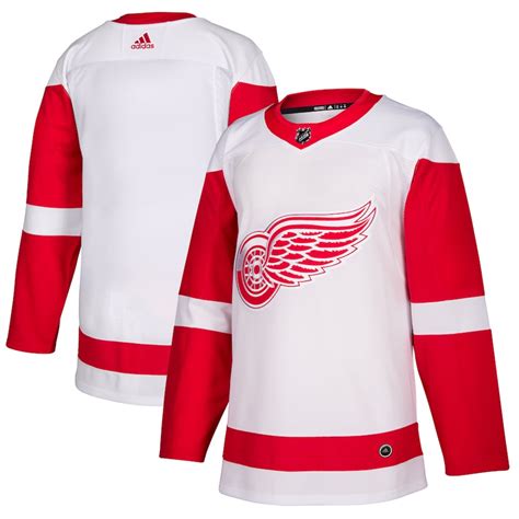 adidas Detroit Red Wings White Away Authentic Blank Jersey