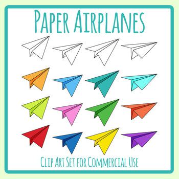 Paper Airplanes in White and Rainbow - Planes / Air Planes / Transport ...