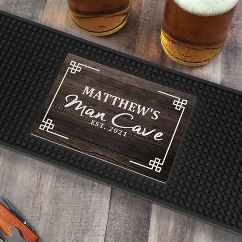 Personalized Man Cave Bar Mat | GiftsForYouNow