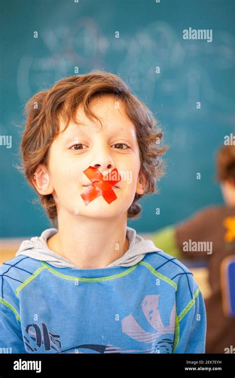 Children mouth tape silence hi-res stock photography and images - Alamy