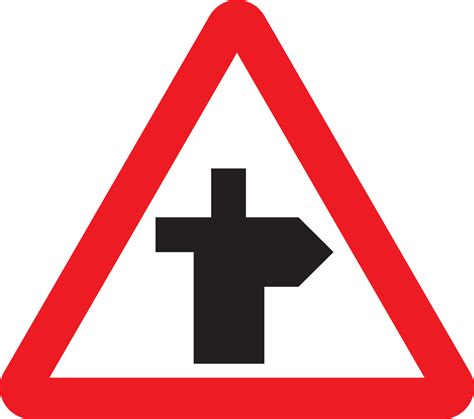 Crossroads ahead sign - Theory Test