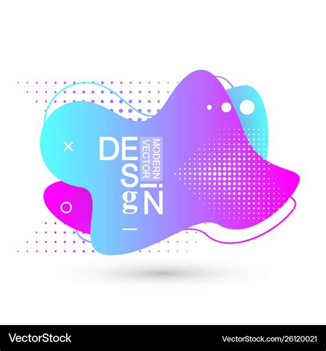 Modern graphic design elements in shape fluid Vector Image