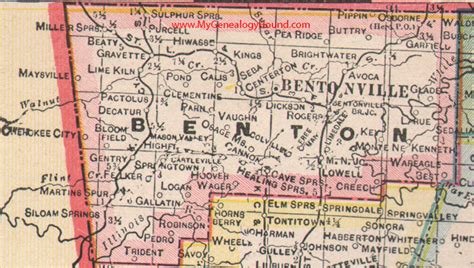 Map Of Benton County Arkansas - Hiking In Map