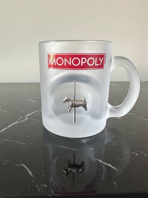 Monopoly Collectible Dog Frosted Mug Vintage - Etsy