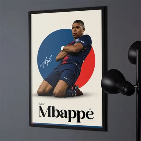 Kylian Mbappé Inspired Poster, PSG, Soccer Best Poster