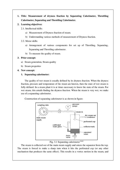 Title Measurement of dryness fraction by - 1. Title: Measurement of dryness fraction Separating ...