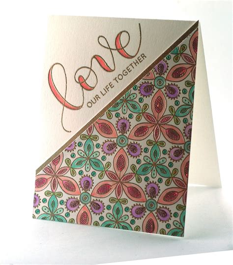 Romantic Anniversary Card, Love, Kaleidoscope Leaves, Stained Glass ...