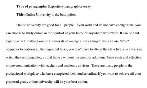 [Solved] What do you think about my short expository essay? Type of ...